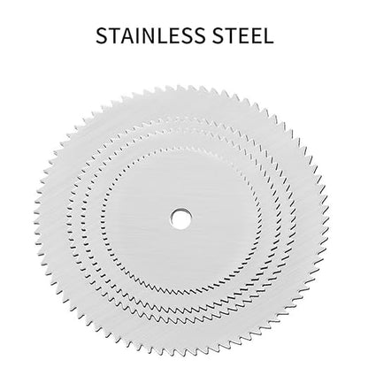 11Pcs Mini HSS Circular Saw Blade Set, Stainless Steel Slice Metal Cutting Disc for Rotary Tool Wood Cutter Disc with Mandrel