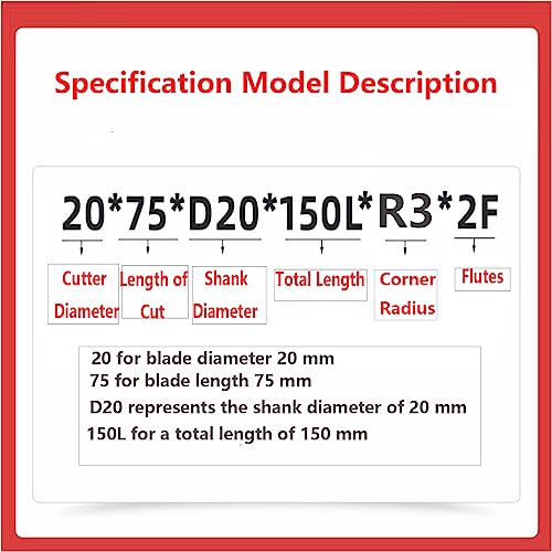 55 ° Tungsten Steel Corner Radius End Mill 4mm Shank Extension Carbide Milling Cutter Machining Center CNC for Alloy Steel,Stainless Steel,Titanium Alloy