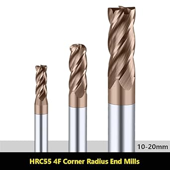 55 ° Tungsten Steel Corner Radius End Mill 4mm Shank Extension Carbide Milling Cutter Machining Center CNC for Alloy Steel,Stainless Steel,Titanium Alloy