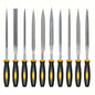 Premium Needle File Set - High-Carbon Steel Files with Non-Slip Ergonomic Handles for Precise Filing on Wood, Plastic, Model