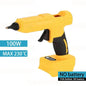 Electric hot melt glue gun for DeWalt 18V battery, 11mm glue rod, hot melt welding air gun without battery